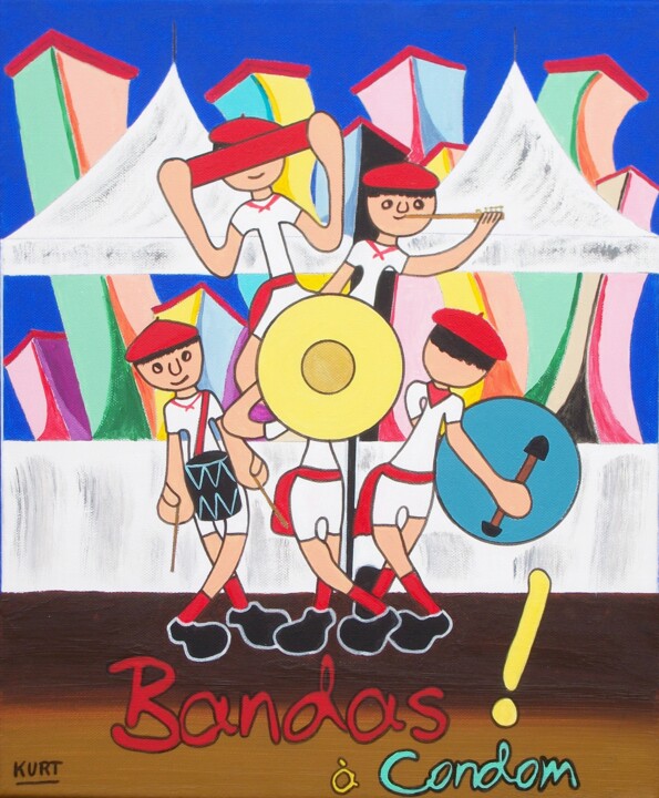Bandas à Condom 绘画, 19.7x15.8 in