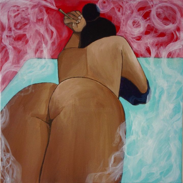 Painting titled "Heartbroken" by Cococola, Original Artwork, Acrylic