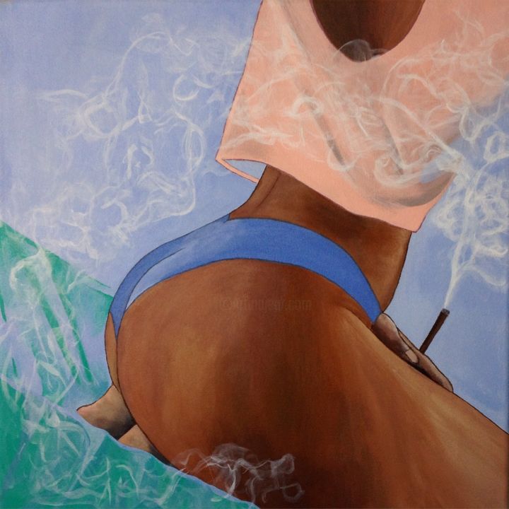 Painting titled "Sans titre" by Cococola, Original Artwork, Acrylic