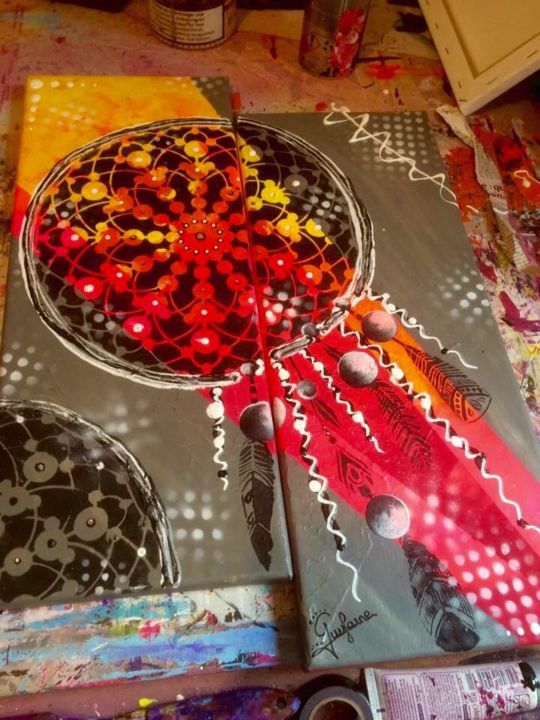 Painting titled "" Dream "" by Mille Éclats De Couleurs, Original Artwork, Acrylic