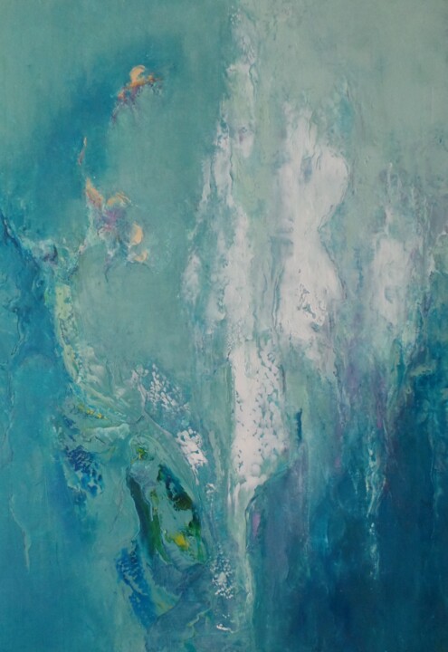 Peinture intitulée "reflets" par Catherine Dufrene (Katy), Œuvre d'art originale, Huile