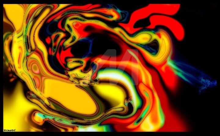 Arts numériques intitulée "Liquide amniotique" par Vrineart, Œuvre d'art originale