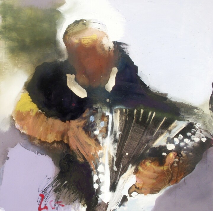 musician 绘画, 39.4x39.4 in