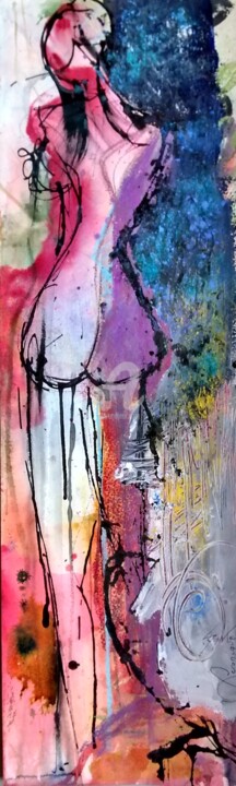 Peinture intitulée "Debout" par Véronique Soitel, Œuvre d'art originale