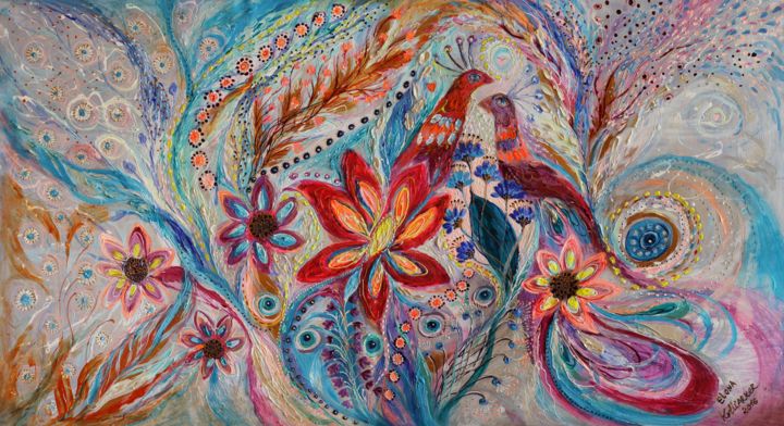 Painting titled "The Splash Of Life…" by Elena Kotliarker, Original Artwork, Acrylic
