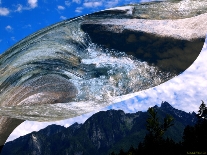 「Skykomish Summer 3」というタイトルのデジタルアーツ Ken Grzesikによって, オリジナルのアートワーク, デジタル絵画