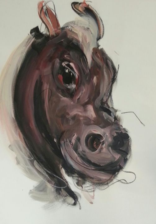 Painting titled "Tagg" by Karen Thomas, Original Artwork, Acrylic