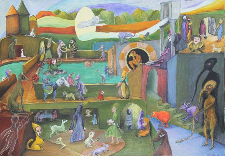图画 标题为“THE DREAM” 由Kinia Kik (Kinga Chrzaszczewska, 原创艺术品