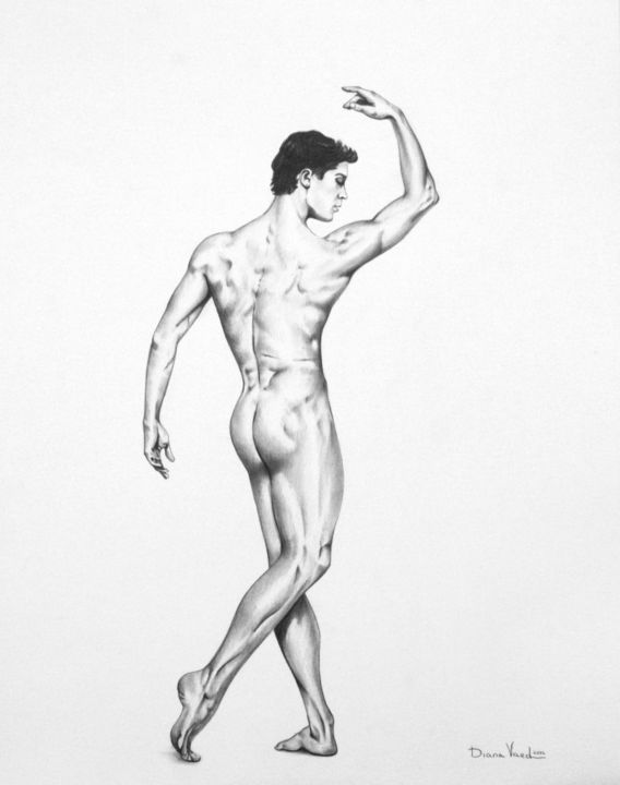 Drawing titled "Ballet" by Diana Vard, Original Artwork, Pencil