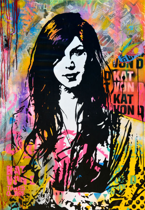 Pittura intitolato "Kat Von D" da Loa Kapoaii, Opera d'arte originale, Acrilico