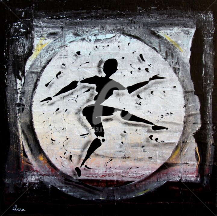 une-ombre-n-2-peinture-d-ibara-acrylique-sur-toile-format-30cm-sur-30cm-encadre.jpg 绘画, 11.8x11.8 in