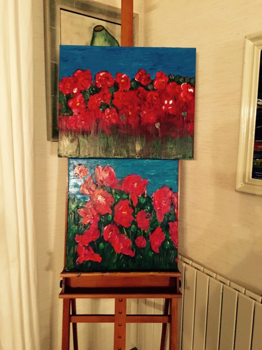 Peinture intitulée "Triptyque 1/3.    2…" par Jean-Marie Reynaud (jmry), Œuvre d'art originale, Huile