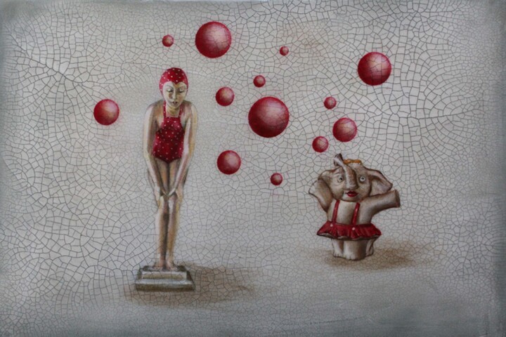 Peinture intitulée "End of Innocence" par Victoria Wallace, Œuvre d'art originale, Acrylique