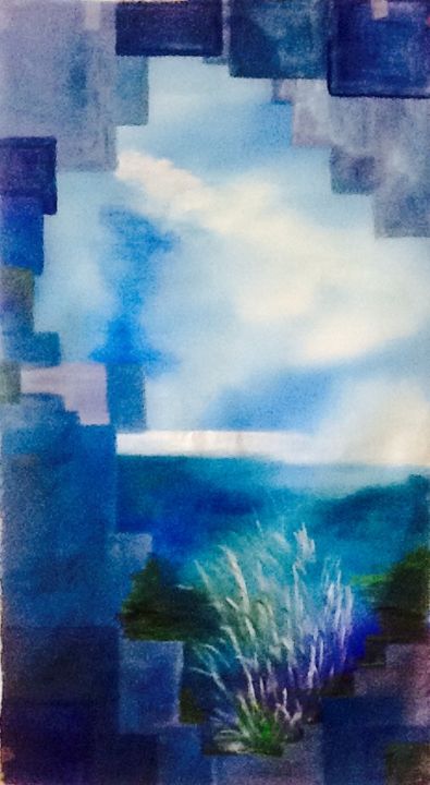 FENÊTRE SUR L'INFINI 绘画, 35.4x19.7 in