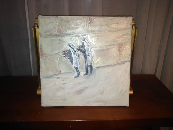 Painting titled "le-mur-001.jpg" by Serial Couleurs, Original Artwork, Oil