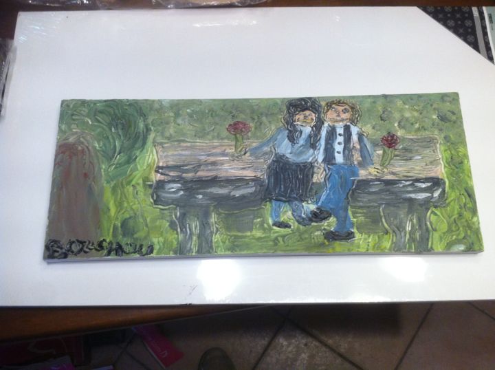 Painting titled "a-c-005.jpg" by Serial Couleurs, Original Artwork, Oil
