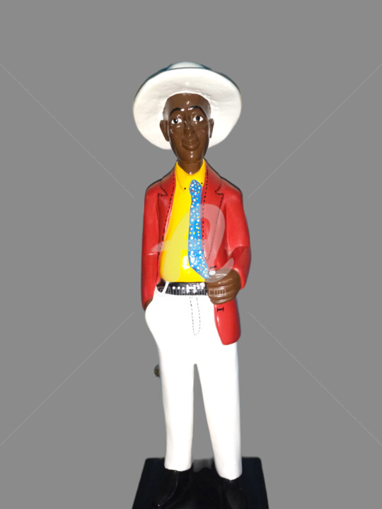 Statuette Colon d'Afrique art déco Afrique 雕塑, 21.7x3.9 in