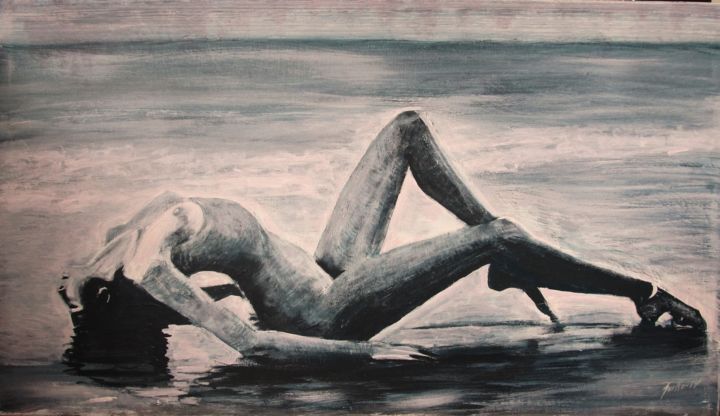 Malerei mit dem Titel "Every little thing…" von Jarmo Korhonen, Original-Kunstwerk, Acryl Auf Keilrahmen aus Holz montiert