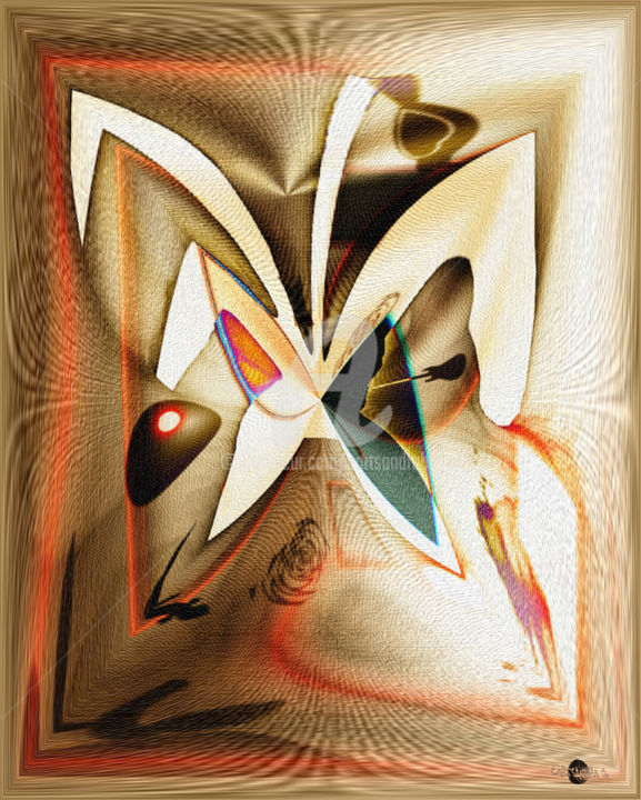 Arts numériques intitulée "Papillon" par Cartsandra B, Œuvre d'art originale, Peinture numérique