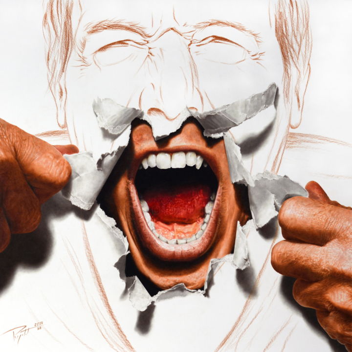 Drawing titled "I am not Another br…" by Patrick Rogelet, Original Artwork, Pencil