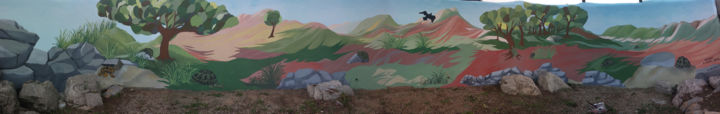 绘画,  94.5x472.4 in 
