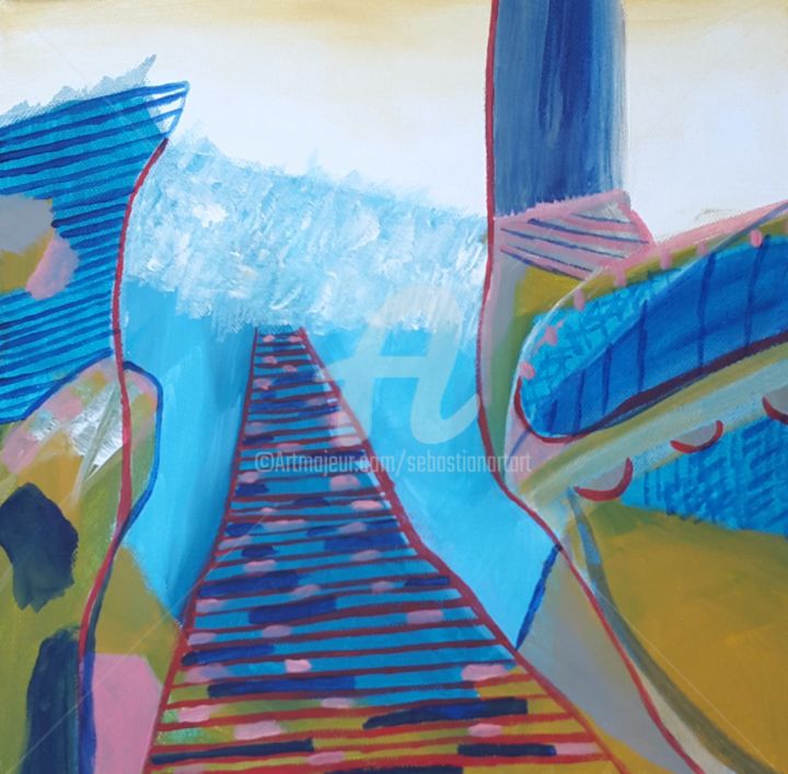Painting titled "Gillat" by Sebastian Olivier Burckhardt, Original Artwork, Acrylic