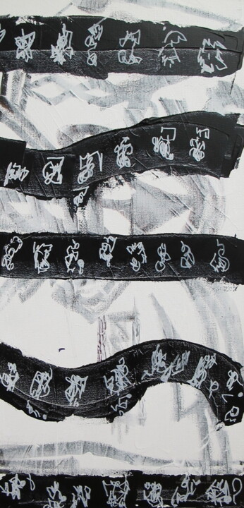 Peinture intitulée "Signes" par Fanny Fradin, Œuvre d'art originale, Acrylique