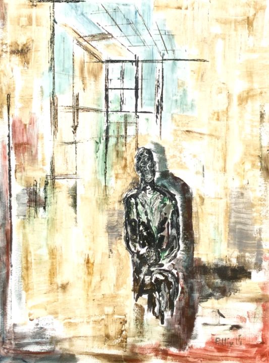 Картина под названием "cavas" - Pallfy, Подлинное произведение искусства, Акрил Установлен на Другая жесткая панель