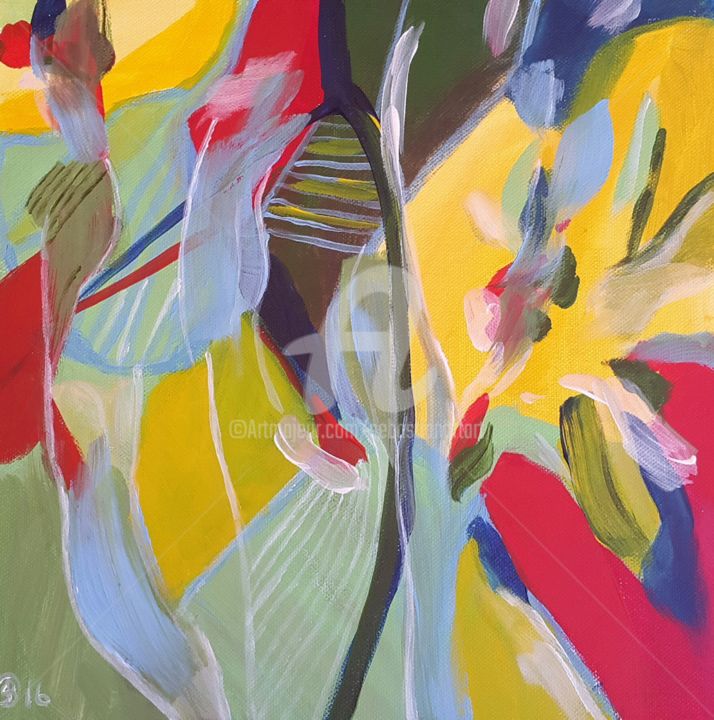 Malerei mit dem Titel "Unexplicable" von Sebastian Olivier Burckhardt, Original-Kunstwerk, Acryl
