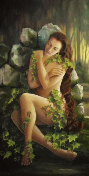 Forgotten beauty 绘画, 31.3x15.8 in
