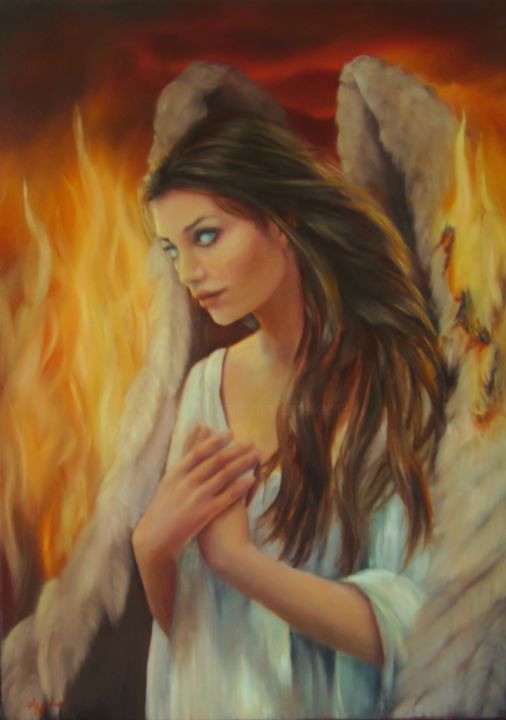 Temptation 绘画, 27.6x19.7 in