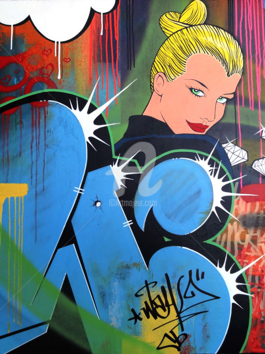 Painting titled "Diabolik collection…" by Mr Walk, Original Artwork, Acrylic