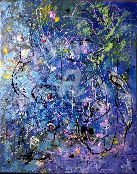 L'étreinte de l'ange 绘画, 19.7x15.8 in