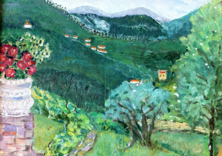 Painting titled "Stefanello Italy, A…" by Ann Lahti, Original Artwork, Acrylic