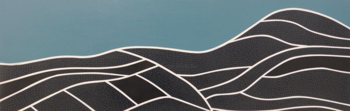 Painting titled "Undulations II" by Sylvie Hamou, Original Artwork, Acrylic