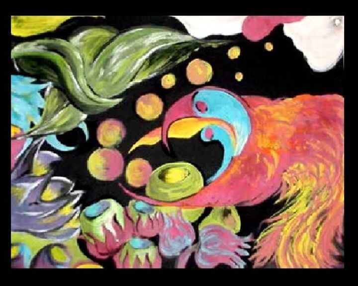 Oiseau de paradis 绘画, 15x21.7 in