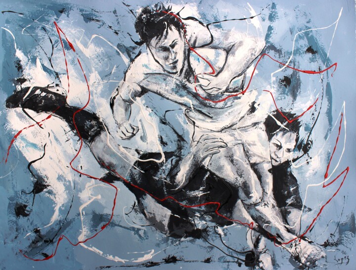 Arabesques de rugby 绘画, 19.7x25.6 in