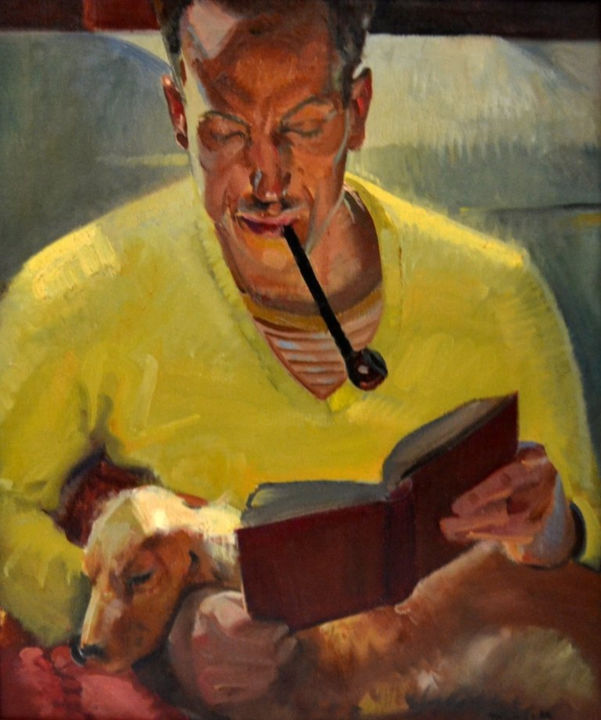 Painting titled "Richard Munsell Cha…" by Paolo Vitelli, Original Artwork, Oil