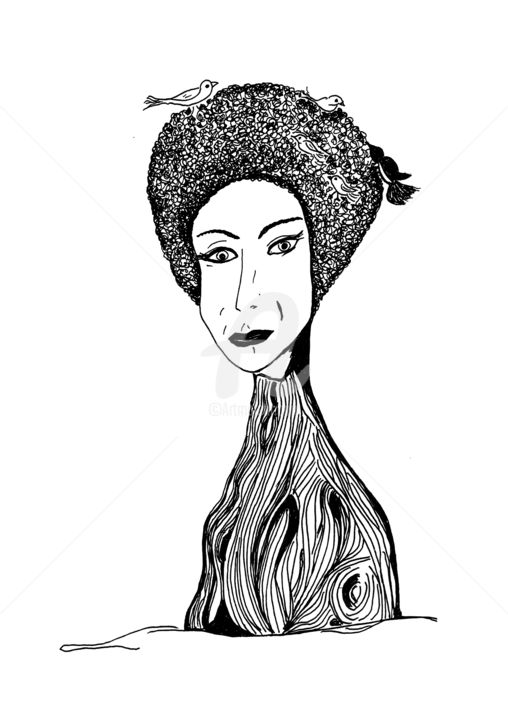 Drawing titled "lemalelingue.jpg" by Maria Sportelli, Original Artwork, Ink