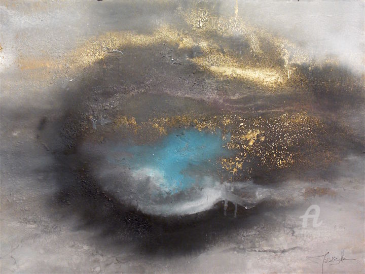 Peinture intitulée "Raku Yaki #12" par Mirabelle, Œuvre d'art originale, Acrylique