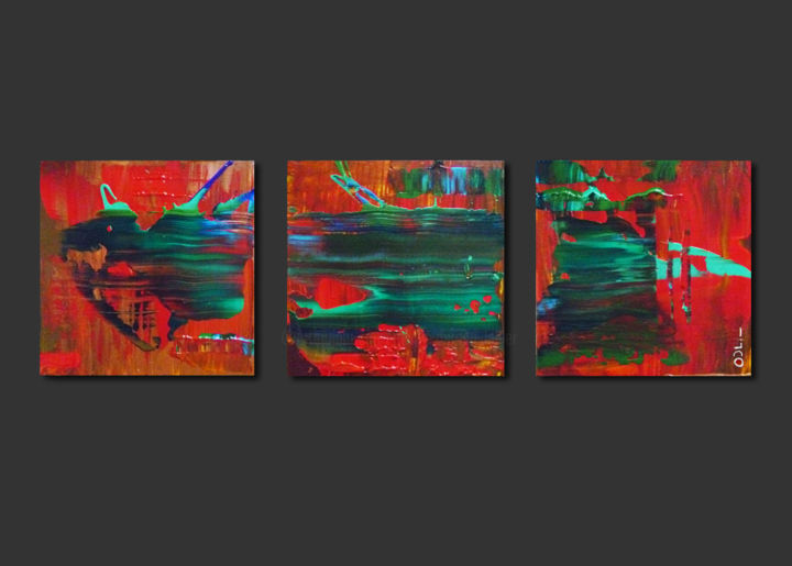 Schilderij getiteld "LE DRAGON DES MERS…" door Odl - Olivier Durand Lailler, Origineel Kunstwerk, Acryl