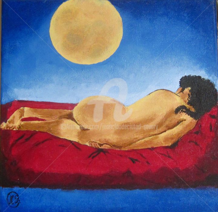 Au clair de lune n°250 绘画, 11.8x11.8 in