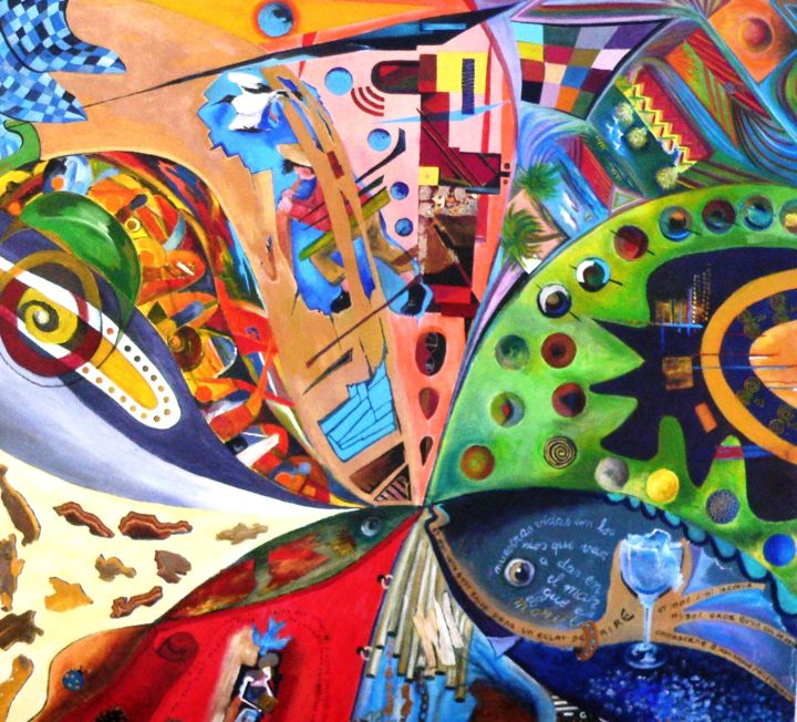 Peinture intitulée "gouesnac-h-aout-201…" par Lapiche, Œuvre d'art originale