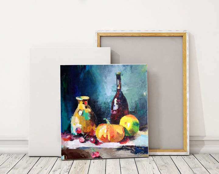 Painting titled "Натюрморт" by Bloom, Original Artwork, Oil