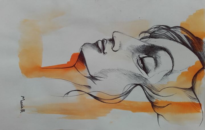 Un portrait 图画, 9.8x5.9 in