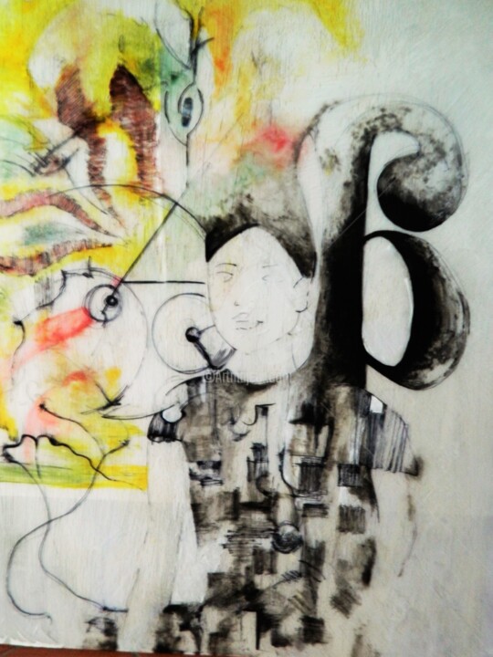 Painting titled "AS A WOMAN" by Coco Costa, Original Artwork, Enamel