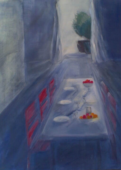 Peinture intitulée "invitation" par Marie Pascale Martins, Œuvre d'art originale, Huile