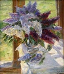 Painting titled "Lilac" by Elena Ringo, Original Artwork