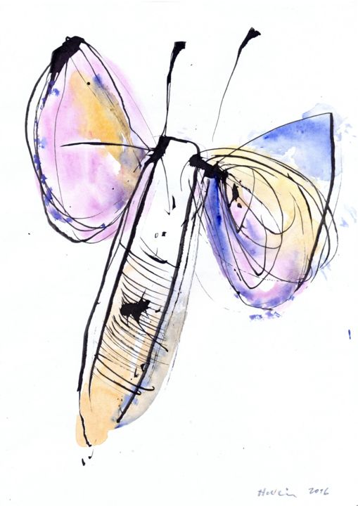 Butterfly 图画, 11.7x8.3 in