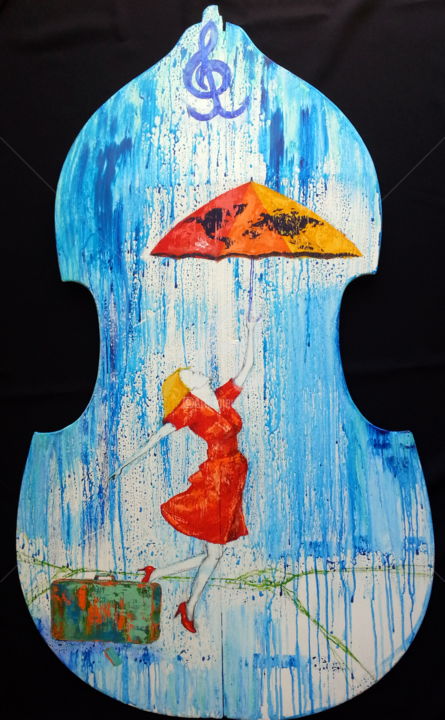 Peinture intitulée "PRELUDE DE L' ENVOL" par Annaïg Le Bihan, Œuvre d'art originale